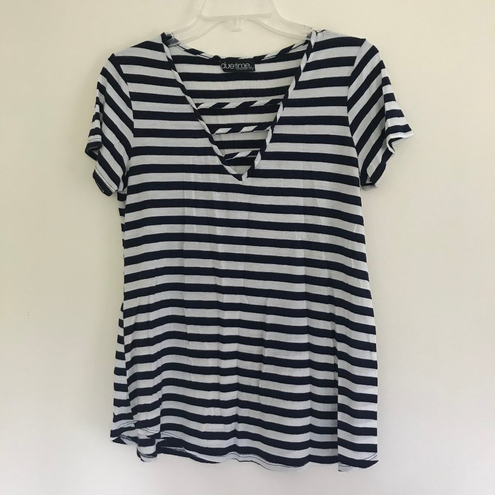Due Time Maternity Striped T-Shirt